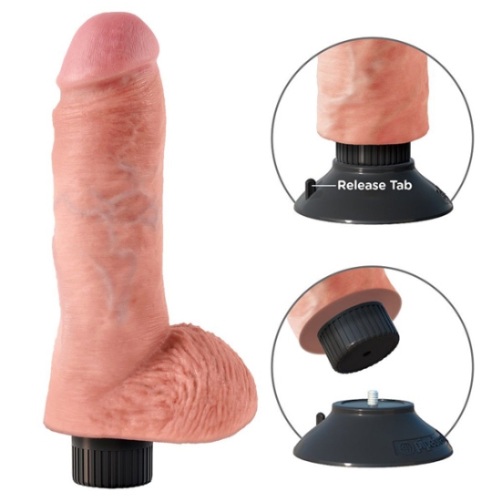 Фаллос-вибратор 8&quot; Vibrating Cock with Balls